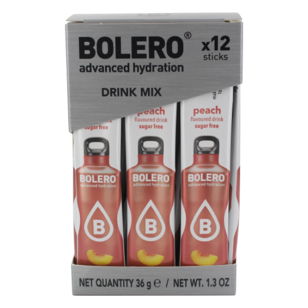 BOLERO Ροδάκινο - Χυμός Σε Σκόνη για 0,5LT (Κουτί των 12x3gr)