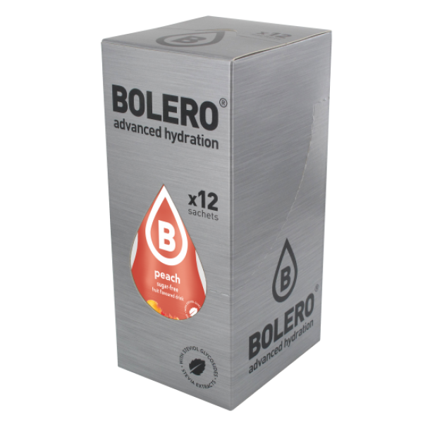 BOLERO Ροδάκινο - Χυμός Σε Σκόνη για 1,5LT (Κουτί των 12) 9gr