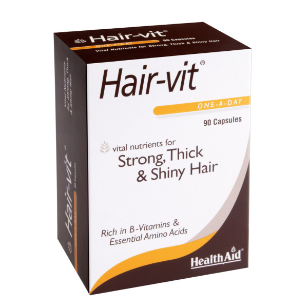 HEALTH AID Hair-Vit, Για Δυνατά,Υγιή και Όμορφα Μαλλιά, 90caps