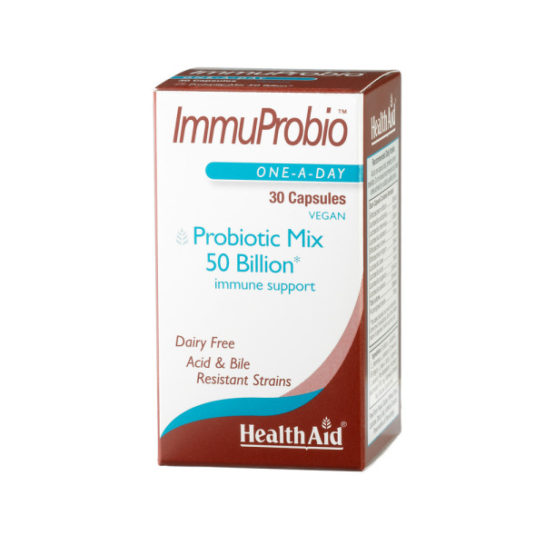 HEALTH AID ImmuProbio, Προβιοτικά 50δις με Πρεβιοτικά (FOS), 30 caps