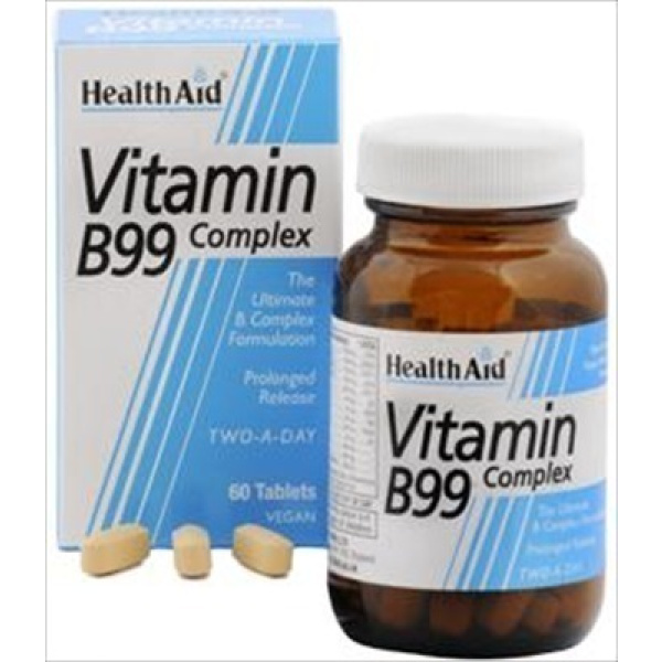 HEALTH AID Vitamin B99 Complex, Συμπλήρωμα Διατροφής με Σύμπλεγμα Βιταμινών Β, 60tabs