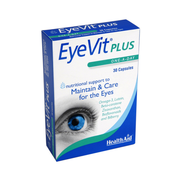 HEALTH AID EyeVit PLUS, Διατήρηση και ενίσχυση της όρασης, 30 caps