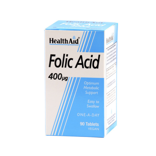 HEALTH AID Folic Acid 400μg, 90 tabs