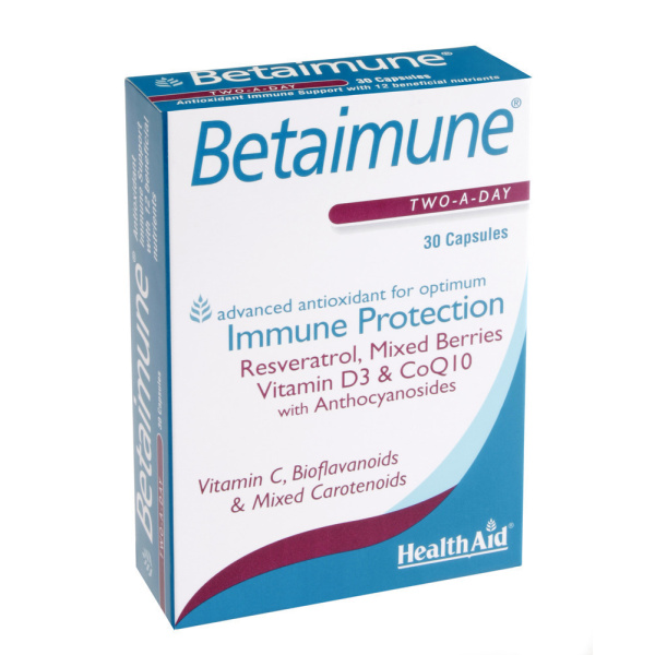 HEALTH AID Betaimune Two-a-Day Ενίσχυση & Προστασία του Ανοσοποιητικού, 30caps