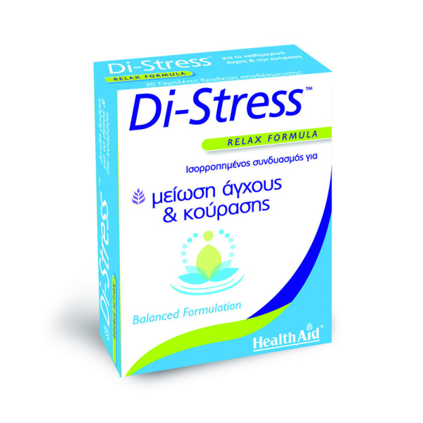 HEALTH AID Di-Stress Relax Formula, Μείωση Άγχους & Κόπωσης, 30tabs