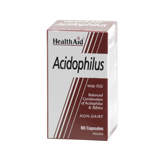 HEALTH AID Balanced Acidophilus 100 million, Για την Υγιή Λειτουργία του Εντέρου, 60 caps