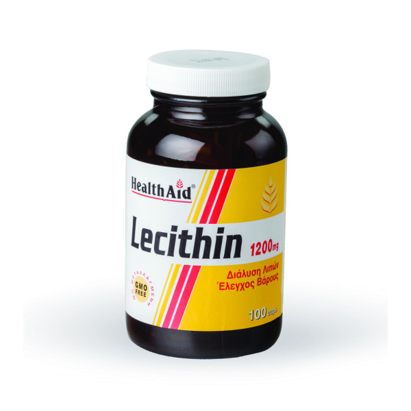 HEALTH AID Lecithin 1200mg, Συμπλήρωμα Φυσικής Λιποδιάλυσης με Λεκιθίνη, 50caps