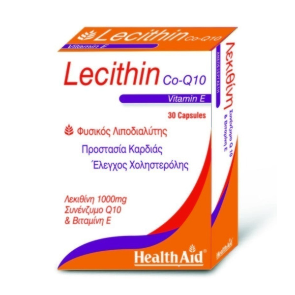HEALTH AID Lecithin 1000mg + Natural Vitamin E 45iu + CoQ 10, 30caps