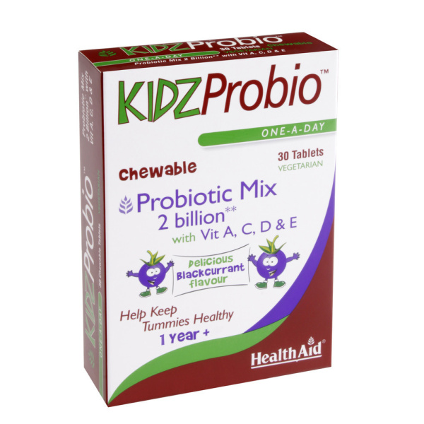 HEALTH AID Kidz Probio,Μασώμενα Προβιοτικά για παιδιά, 30 chew tabs