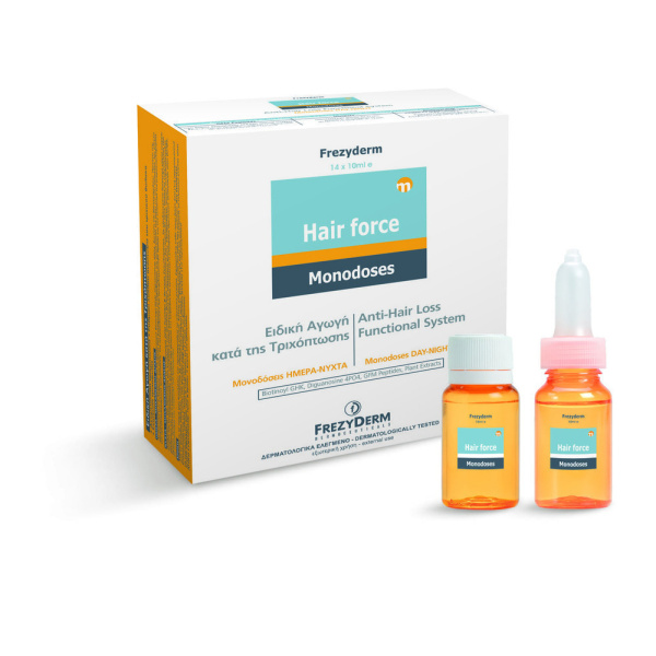 FREZYDERM Hair Force Monodoses Day / Night Ειδική Αγωγή κατά της Τριχόπτωσης για Άνδρες & Γυναίκες, 14x10ml