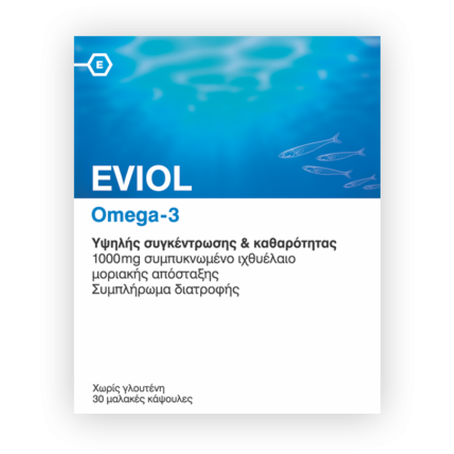 EVIOL Omega-3 1000mg 30 Μαλακές Κάψουλες