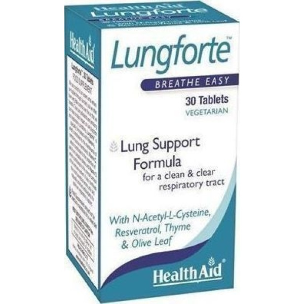 HEALTH AID Lungforte Καθαρισμός Αναπνευστικής Οδού, 30 tabs
