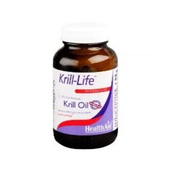 HEALTH AID Krill-Life Krill Oil 500mg Αγνό Έλαιο Krill, 90 caps