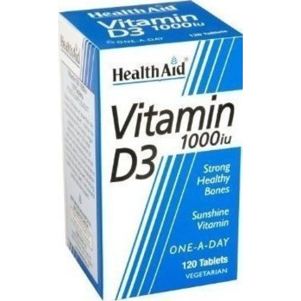 HEALTH AID Vitamin D3 1000 i.u. Συμπλήρωμα Βιταμίνης D3, 120 tabs