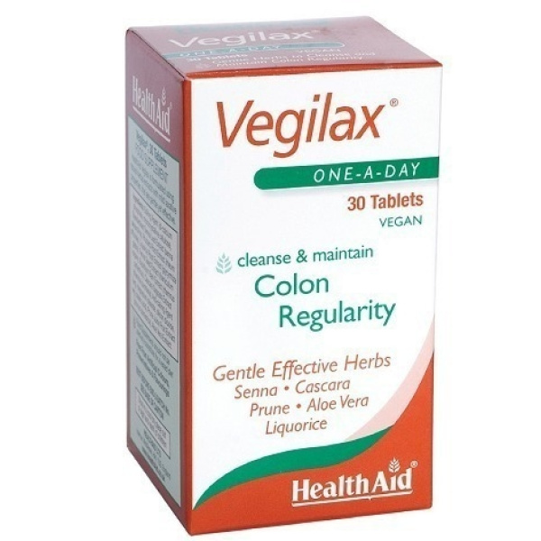 HEALTH AID Vegilax Cleanse & Maintain Colon Regularity, 30 tabs