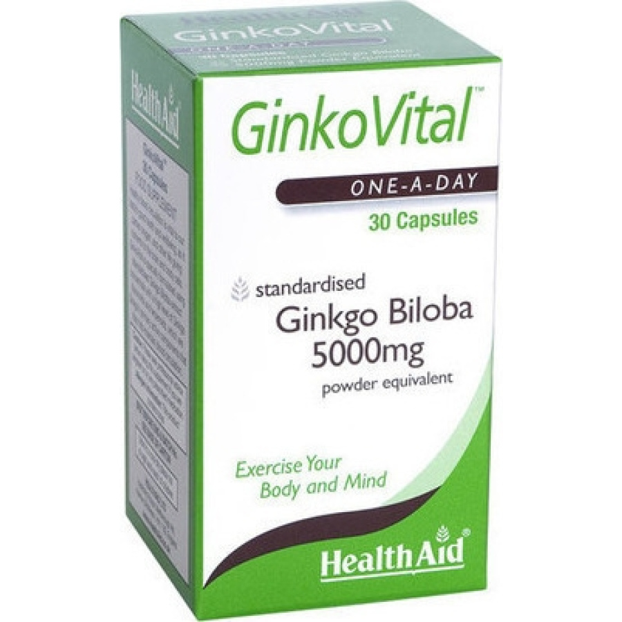 HEALTH AID GinkoVital Gingko Biloba 5000mg, 30 caps