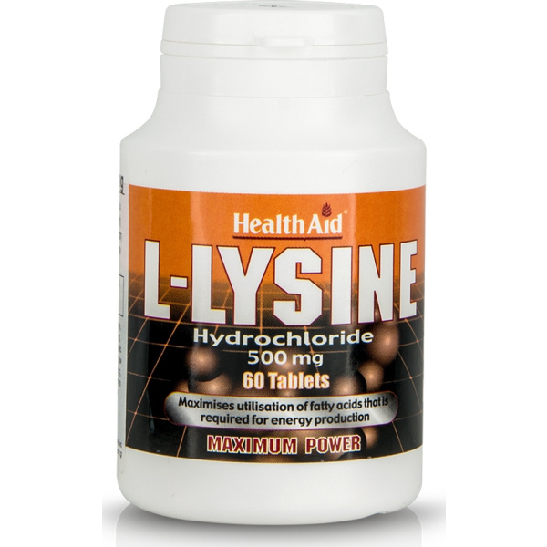 HEALTH AID L-Lysine 500mg, Λυσίνη, 60tabs