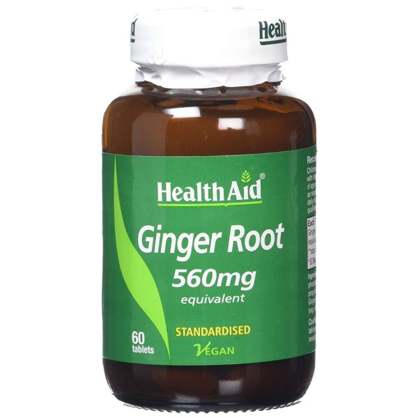 HEALTH AID Ginger Root 560mg, 60tabs