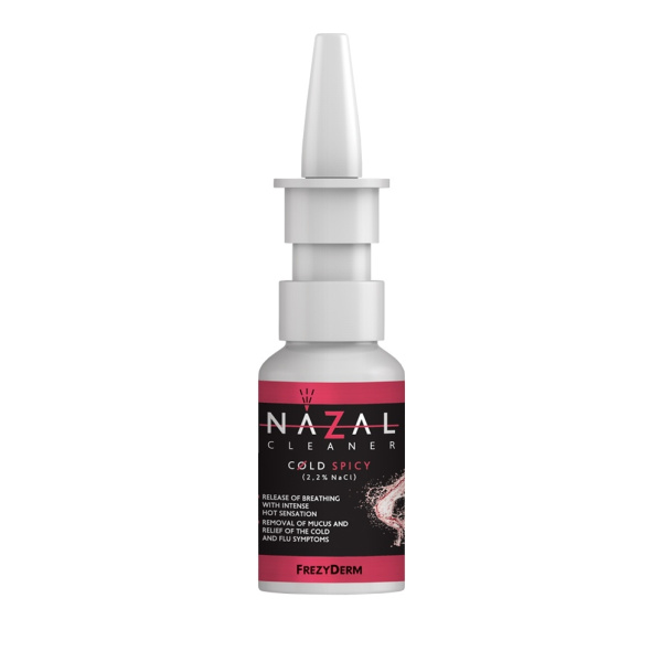 FREZYDERM Nazal Cleaner Cold Spicy για Ανακούφιση από το Έντονο Κρυολόγημα Yπέρτονο Αλατούχο Διάλυμα 2,2% NaCl, 30ml