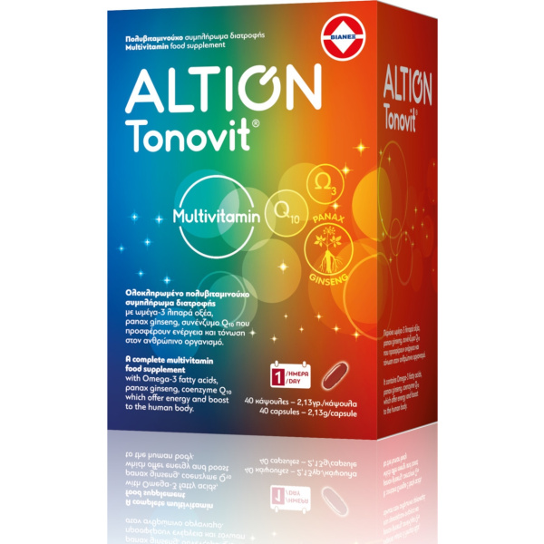 ALTION Tonovit Multivitamin Ολοκληρωμένο Πολυβιταμινούχο Συμπλήρωμα Διατροφής, 40caps