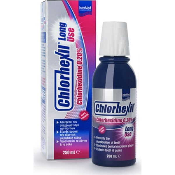 Chlorhexil 0,20% Long Use Mouthwash 250ml (Στοματικό Διάλυμα με Αντιμικροβιακή Προστασία)