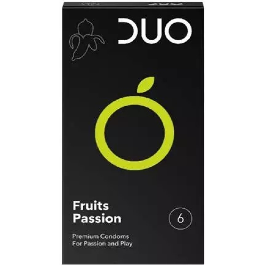 DUO Fruits Passion Προφυλακτικά με Γεύσεις για Δημιουργηκότητα & Διασκέδαση 6τμχ