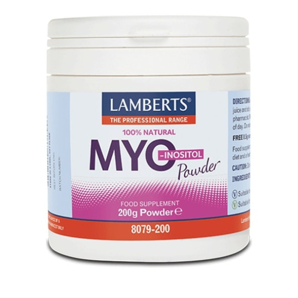 LAMBERTS Myo - Inositol Powder Συμπλήρωμα Μυοϊνοσιτόλης σε Σκόνη, 200gr