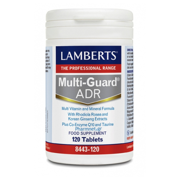 LAMBERTS Multi Guard ADR Πολυφόρμουλα Ενέργειας & Τόνωσης με Rhodiola ,Korean Ginseng ,Q10 & Ταυρίνη, 120 tabs