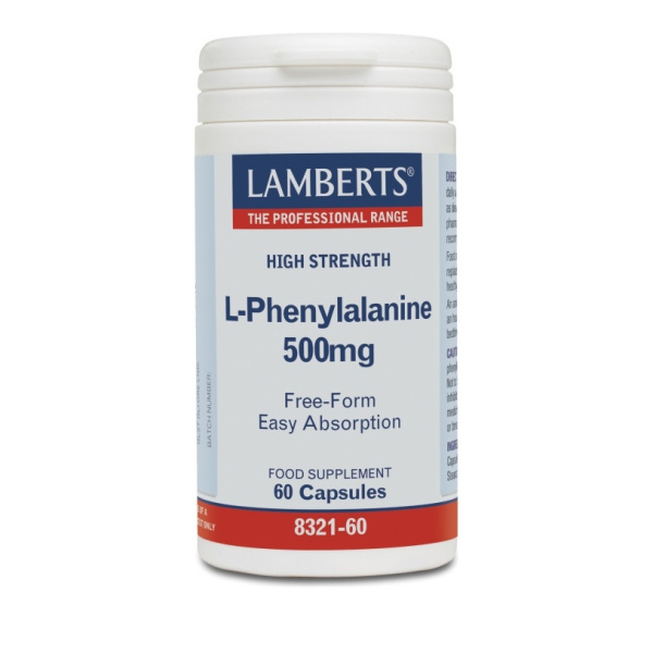 LAMBERTS L-Phenylalanine για την Διατήρηση της Μνήμης & τον Συντονισμό των Κινήσεων των Μυών, 60caps