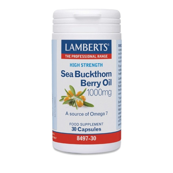 LAMBERTS Sea Buckthorn Berry Oil 1000mg Συμπλήρωμα από Ιπποφαές, 30caps