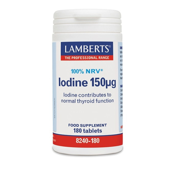 LAMBERTS Iodine 150μg Συμπλήρωμα με Ιώδιο, 180tabs