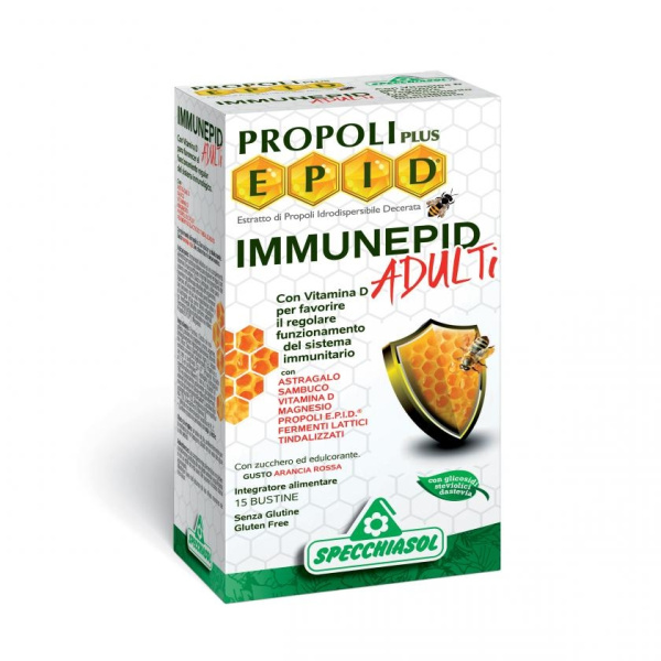 SPECCHIASOL Propoli Plus Epid Immunepid Adult, για Ενίσχυση Ανοσοποιητικού, 15 φακελίσκοι