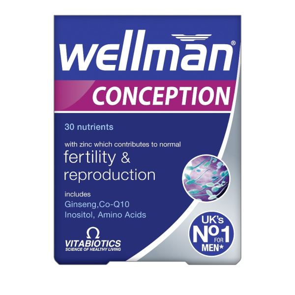 VITABIOTICS Wellman Conception, Συμπλήρωμα για την Καλή Ανδρική Αναπαραγωγική Υγεία 30Tabs