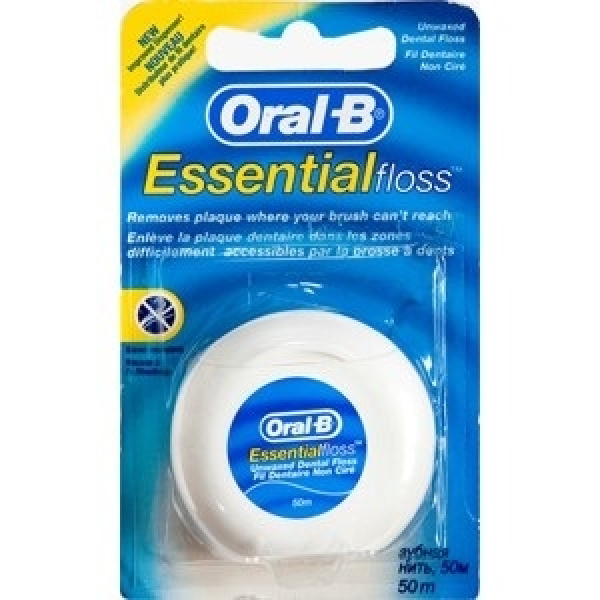 ORAL B Essential Floss Ακύρωτο Οδοντικό Νήμα 50m, 1τμχ