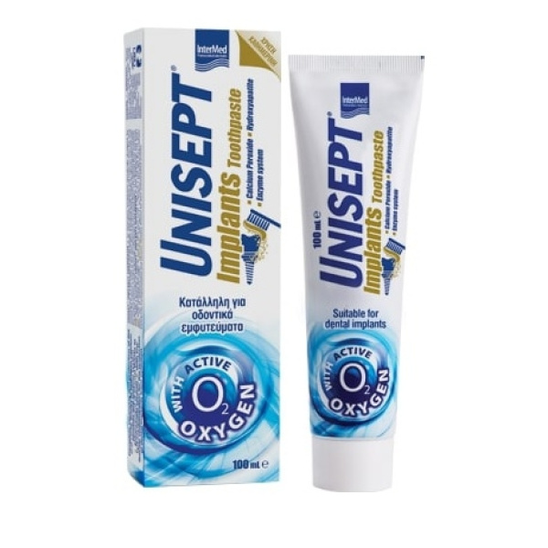 INTERMED TOOTHPASTE Unisept Implant Toothpaste Οδοντόπαστα Κατάλληλη για Οδοντικά Εμφυτεύματα, 100ml