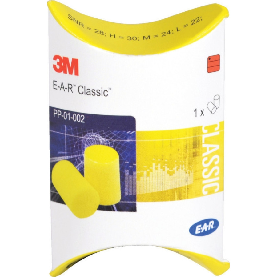 3M E-A-R Ωτοασπίδες Αφρώδεις Κίτρινες σε Pillow Pack 1 Ζευγάρι