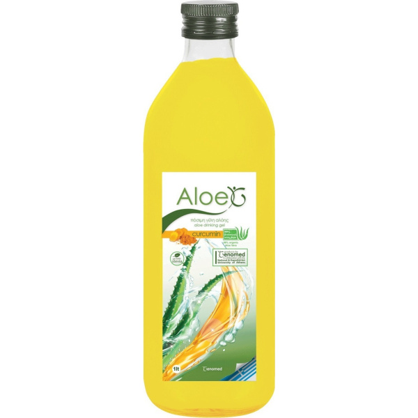 GENOMED Aloe G Curcumin 100% Φυσικός Χυμός Κρητικής Αλόης με Κουρκουμά 1000ml