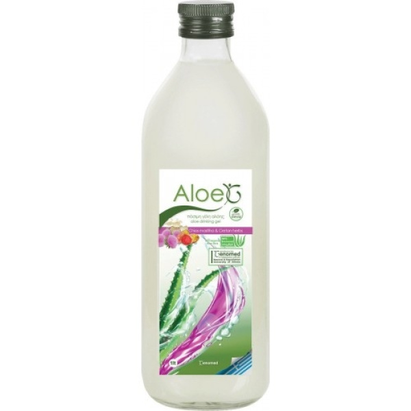 GENOMED Aloe G 100% Φυσικός Χυμός Κρητικής Αλόης πόσιμο τζελ με μαστίχα 1000ml