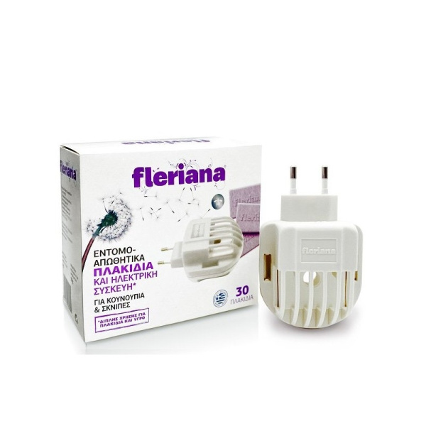 Power Health Fleriana Εντομοαπωθητικά Πλακίδια (30 Τεμ) & Ηλεκτρική Συσκευή Για Κουνούπια & Σκνίπες