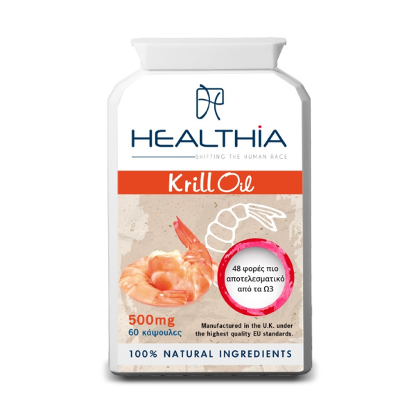 HEALTHIA Krill Oil 500mg, 60caps