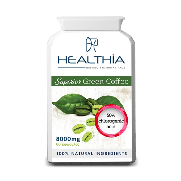 HEALTHIA Superior Green Coffee 800mg, 60caps