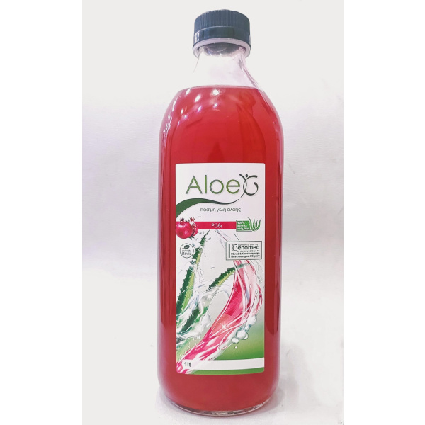 Genomed Aloe G 100% Φυσικός Χυμός Κρητικής Αλόης πόσιμο τζελ με Ρόδι και Σαμπούκα 1000ml