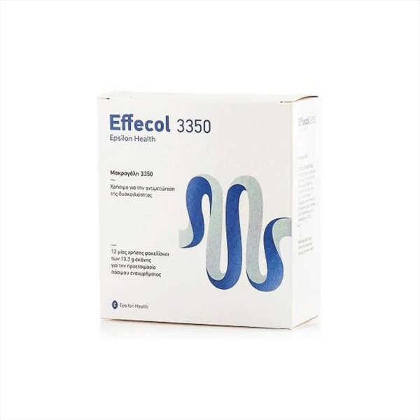 EPSILON HEALTH Effecol 3350 Μακρογόλη για την Αντιμετώπιση της Δυσκοιλιότητας, 12 sachets x 13.3gr