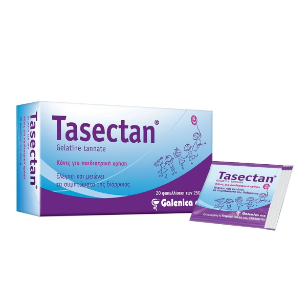 Tasectan Gelatine tannate 250 mg Σκόνη για παιδιατρική χρήση 20 sachets