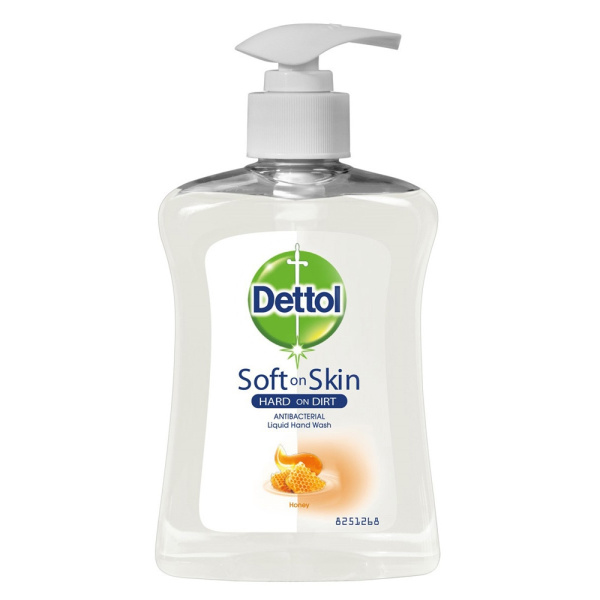 Dettol Soft on Skin Hard on Dirt Liquid Αντιβακτηριδιακό Υγρό Κρεμοσάπουνο με Μέλι 250ml