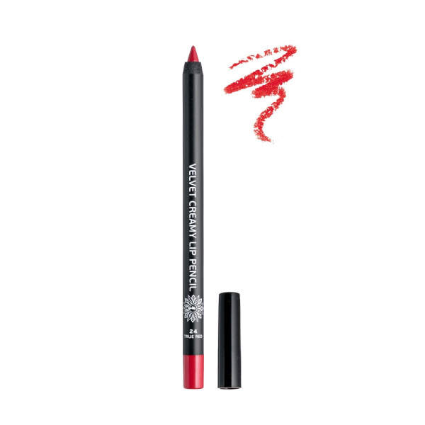 GARDEN OF PANTHENOLS Velvet Creamy Lip Pencil 24 True Red Μολύβι Χειλιών, 1 τεμάχιο