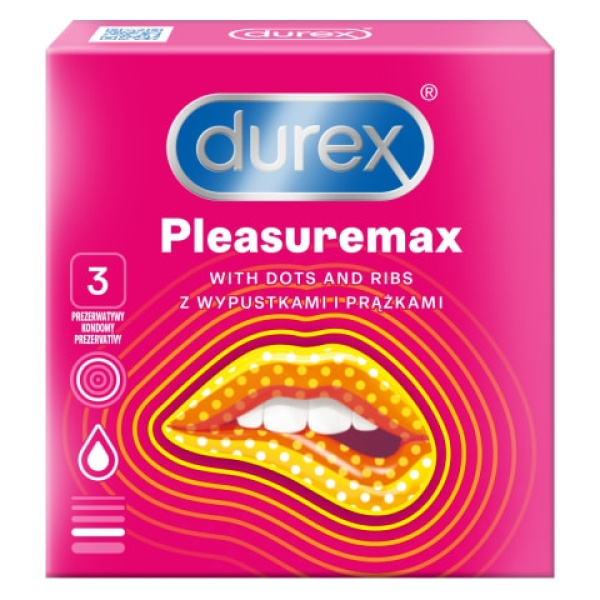 DUREX Pleasuremax Προφυλακτικό Για Μέγιστη Διέγερση 3 Τεμάχια