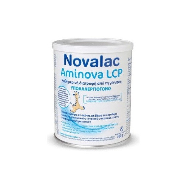 NOVALAC Aminova LCP Υποαλλεργιογόνο Παρασκεύασμα σε Σκόνη για βρέφη Άνω Των 6 Μηνών, 400gr
