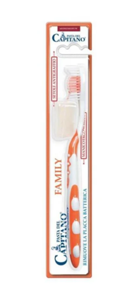 Pasta Del Capitano Family Medium Toothbrush Μέτρια Οδοντόβουρτσα Για Όλη Την Οικογένεια (Σε Διάφορα Χρώματα) 1 Τεμάχιο
