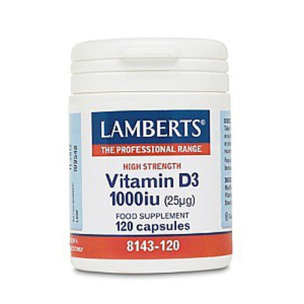 LAMBERTS Vitamin D3 1000IU/25μg Απαραίτητη για την Υγεία των Οστών & των Δοντιών, 120caps